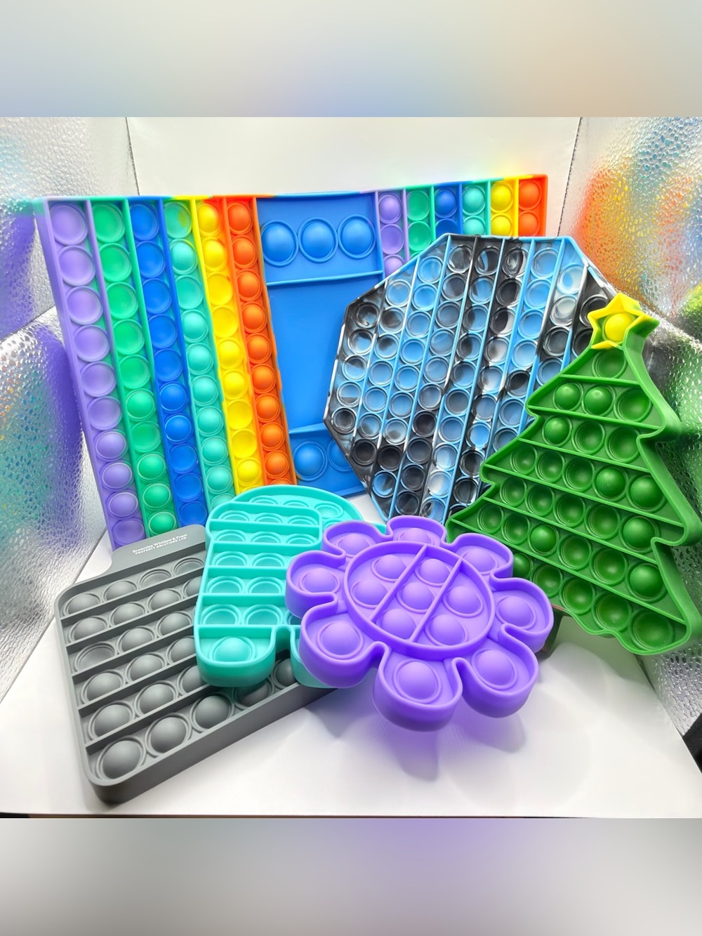 Colorful Assorted Silicone Pop-It Fidget Toys - Multicolor Pack